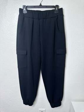 Express High Rise Cargo Jogger Pants Black Size Small